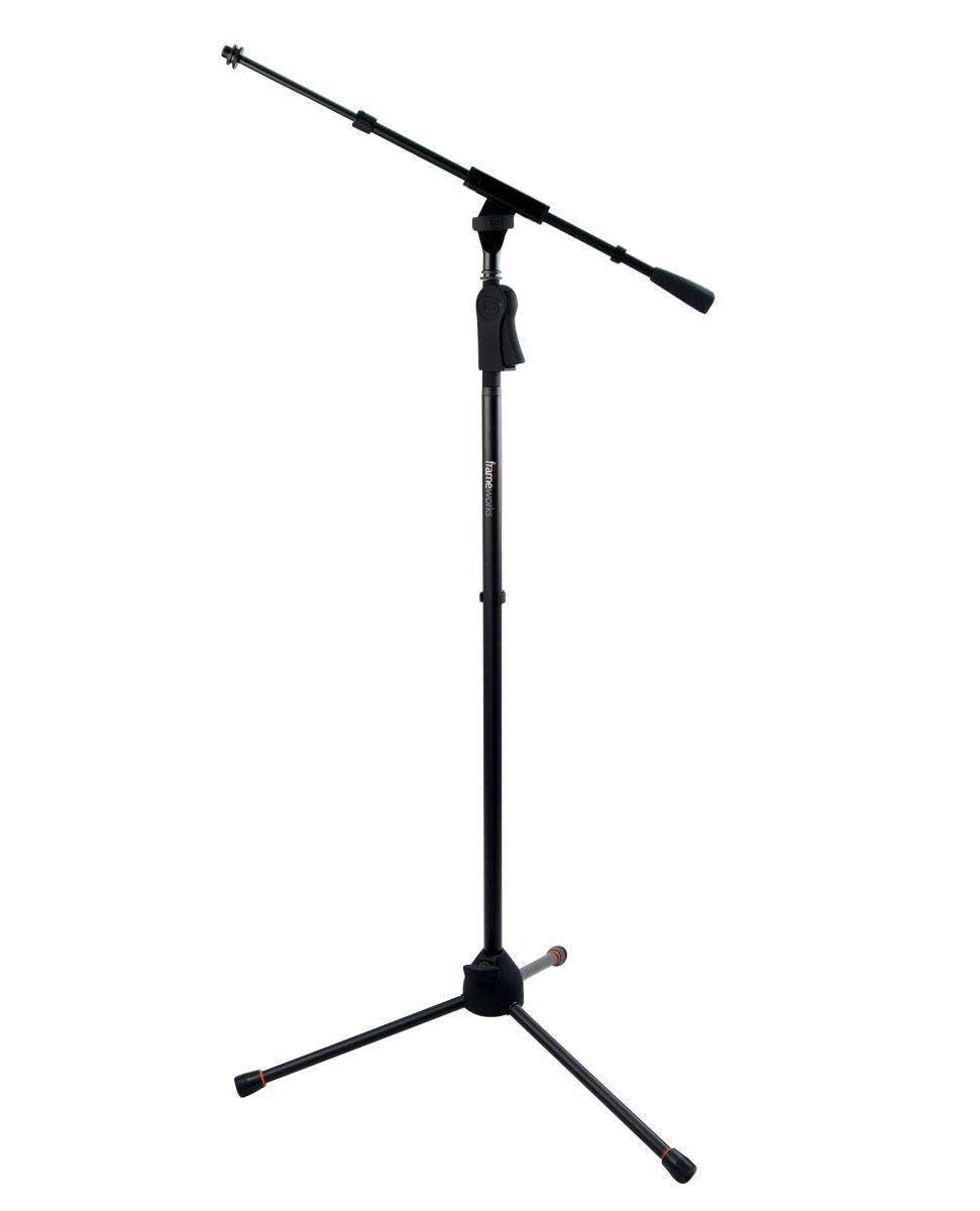 Gator Frameworks Tripod Mic Stand w/ One Handed Clutch & Telescoping Boom (GFW-MIC-2120)