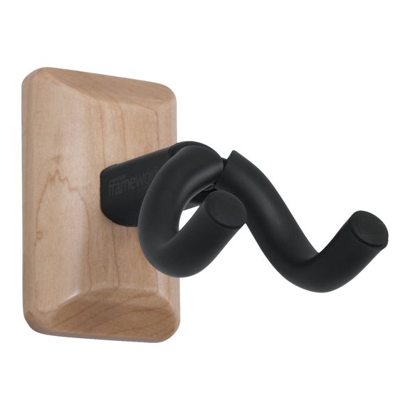 Gator Frameworks GFW-UKE-HNGRMPL Wall Mounted Ukulele/Mandolin Hanger with Mounting Plate, Maple