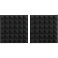 thumbnail image 1 of Gator GFW-ACPNL1212P-2PK Pair of 2 Inch - Thick Acoustic Foam Pyramid Panels 12x12 Charcoal, 1 of 6