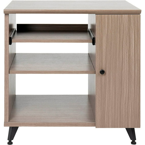 Gator GFW-ELITESIDECAR Elite Furniture Series Rolling Rack Sidecar Cabinet with Configurable Rack Space & Shelving Gray