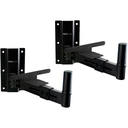 Gator Frameworks - Wall Mount Speaker Stands - Black