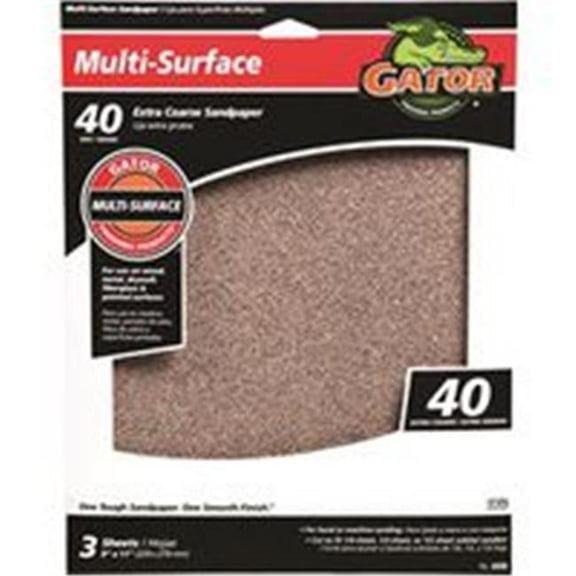 Gator Gator Multi-Surface Sanding Sheet, 11 x 9 in., 40 Grit