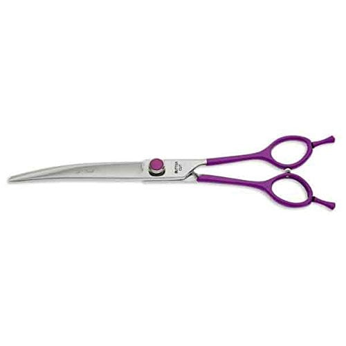 Gator Gear Professional Quality Dog Grooming Shears Adjustable Reversible Purple(7.5 Inch Curved)