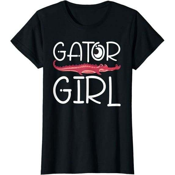 Gator Girl - Alligator Crocodile Zoo Animal Lover T-Shirt Black 3X-Large