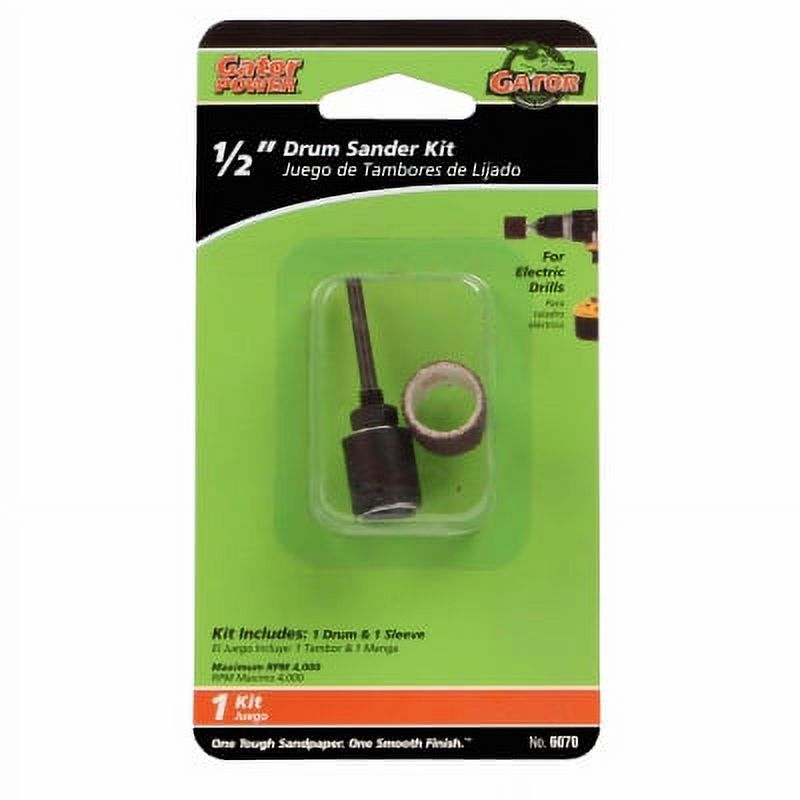 Gator Grit 1/2" x 1/2" Drum Sander Kit Rubber Mandrel, Each