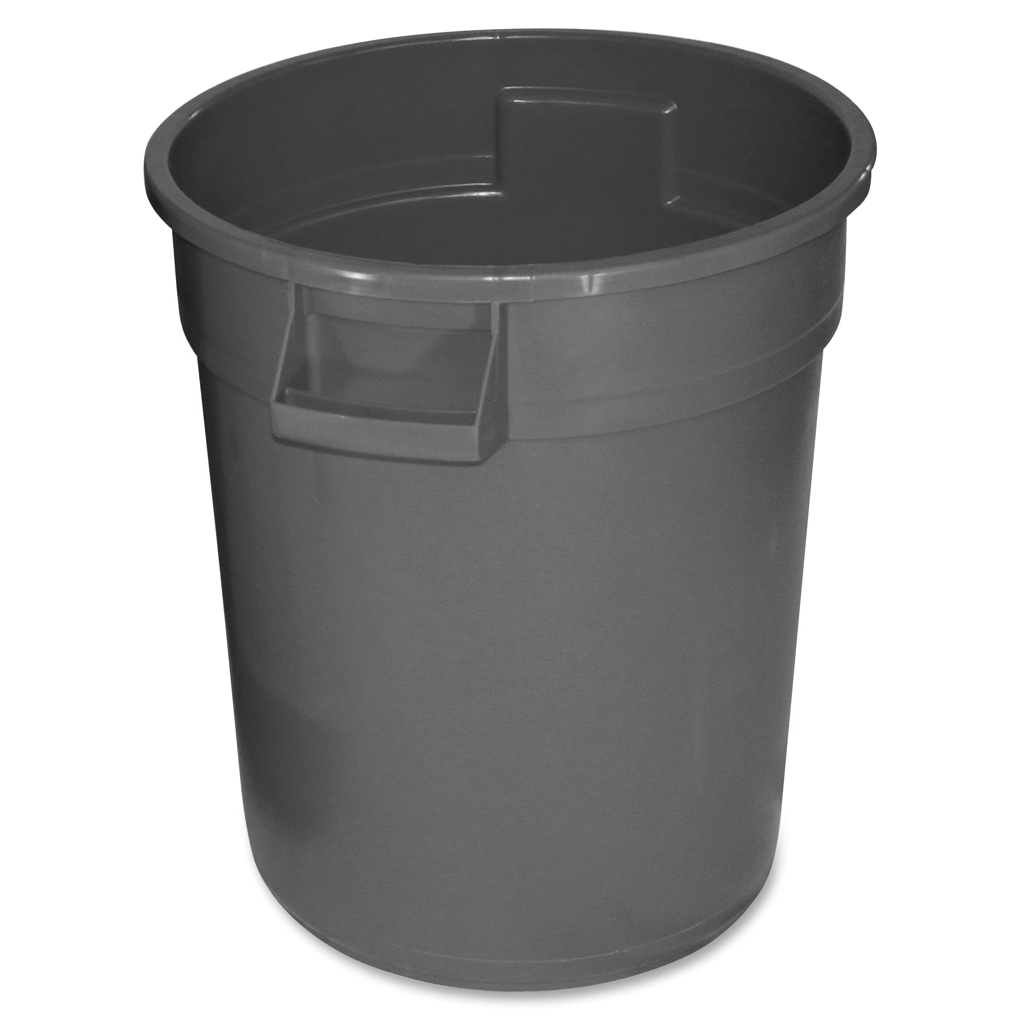 Impact Gator Waste Container, Round, Plastic, 20 Gal, Gray 7720GRA ...