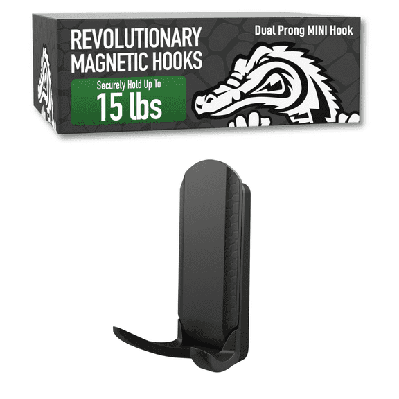 Gator Magnetics MINI Magnetic Dual Hook Black - 15lb Capacity