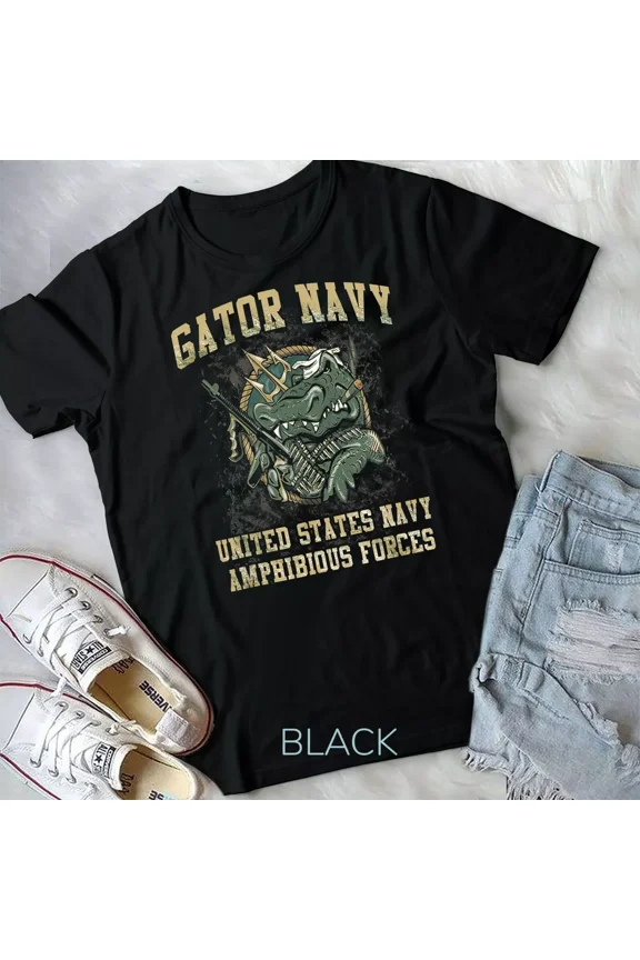 Gator Navy Navy Amphibious Forces Veterans Day Father Day TShirt Unisex Tshirt