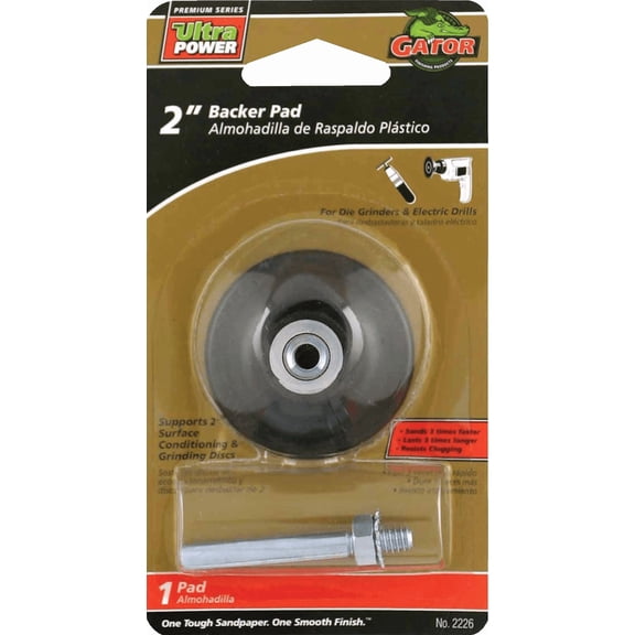 Gator Sanding Disc Backing Pad - Pack of 2  Residential Use, Standard Application
