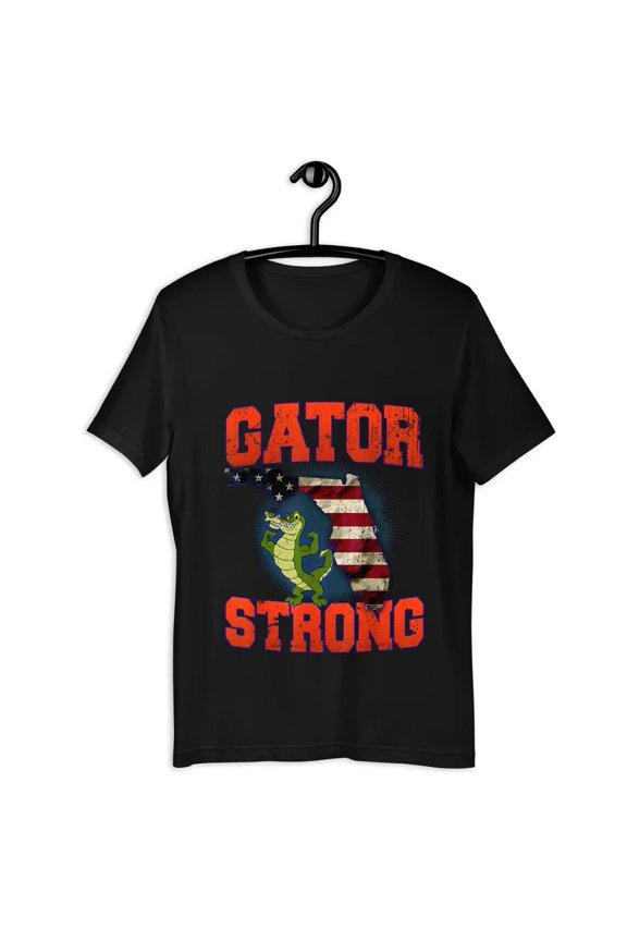 Gator Strength Shirt – Southern Swamp Beast Retro Graphic Tee New Instock-TH28536
