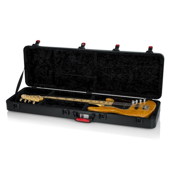 Gator TSA ATA Molded Bass Guitar Case Black Black