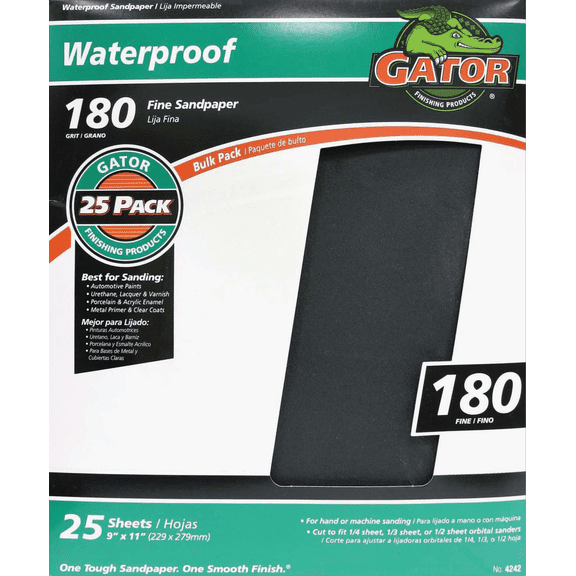 Gator Waterproof Sandpaper - Single Pack Residential Use, Standard Application