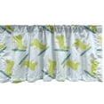 thumbnail image 1 of Ambesonne Gator Valance Pack of 2, Surfing Happy Crocodile, 54"X12", Pale Blue Yellow Green, 1 of 3