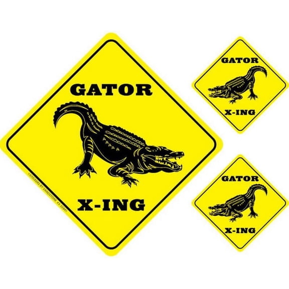 Gator Xing - Crossing Vinyl Stickers