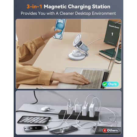 ETEPEHI 3 IN 1 Charging Station for Phone