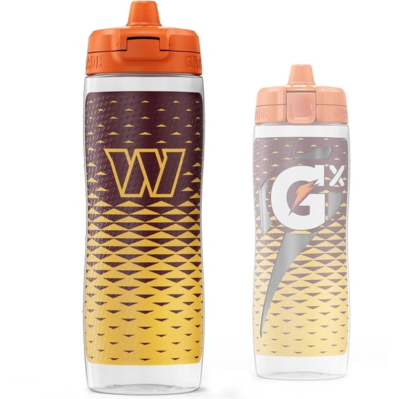 Gatorade Gx Washington Commanders NFL 30 fl oz Non Slip Squeeze Water Bottle, Gx Hydration System