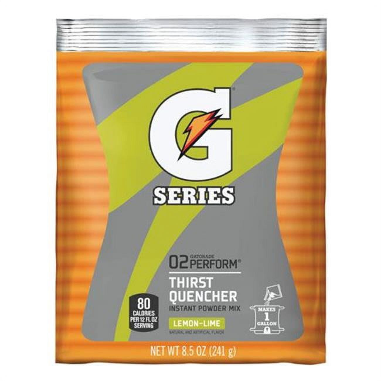 Gatorade 1306750 8.5 oz Thirst Quencher Lemon-Lime Powder Packets - Pack of 40