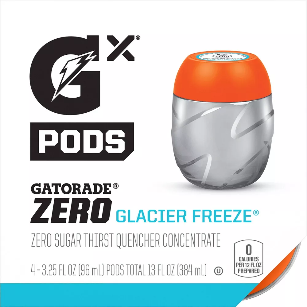 Gatorade 3.25oz Zero GX Glacier Pod Bottle Freeze