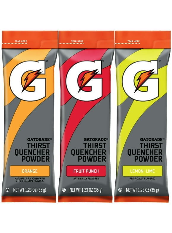 Gatorade 3 Flavor Variety Thirst Quencher Sports Drink Powder Sticks, 30 Pack