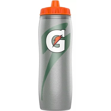 Gatorade Insulated Sports Squeeze Water Bottle with Contour Form for Grip, 30 oz