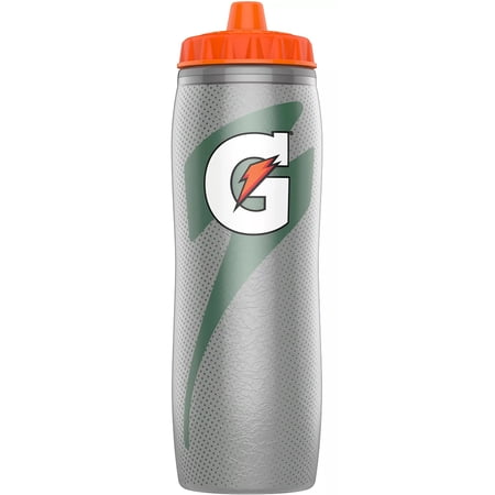 Gatorade Insulated Sports Squeeze Water Bottle with Contour Form for Grip, 30 oz
