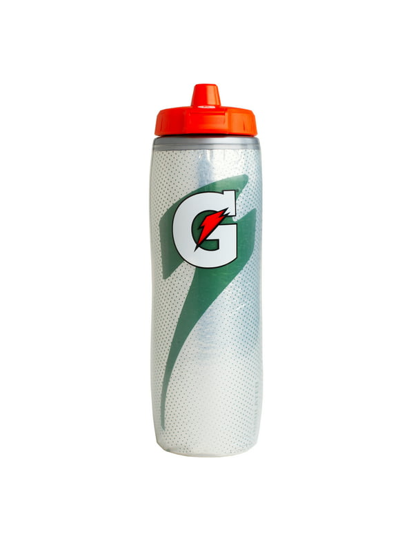 Gatorade 30 oz Insulated Sports Squeeze Water Bottle with Contour Form for Grip