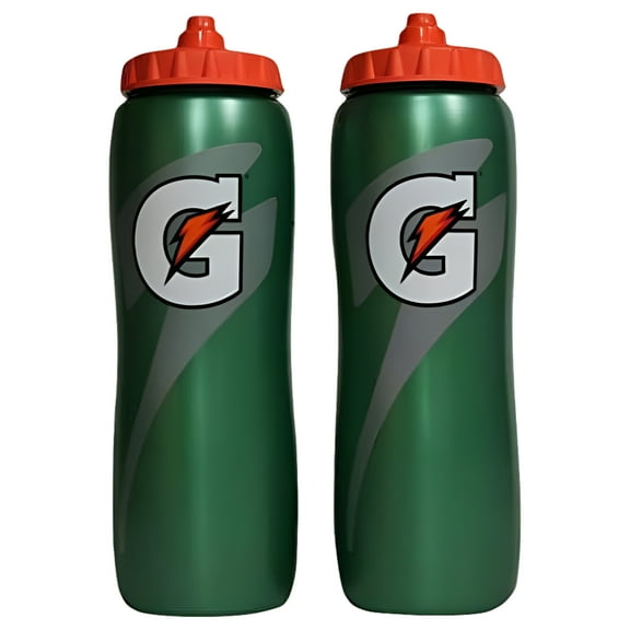 Gatorade 32 oz Squeeze Water Sports Bottle - Pack of 2 - New Easy Grip Design