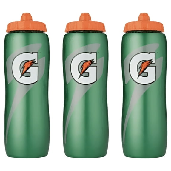 Gatorade BPA Free 32 oz Green Plastic Water Bottle 3 Count