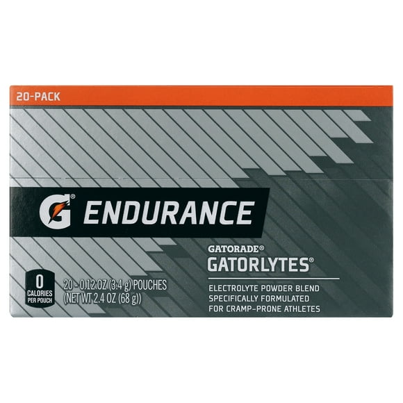 Gatorade Endurance Gatorlytes Powder, Unflavored, 0.12 oz Pouches, 20 Count