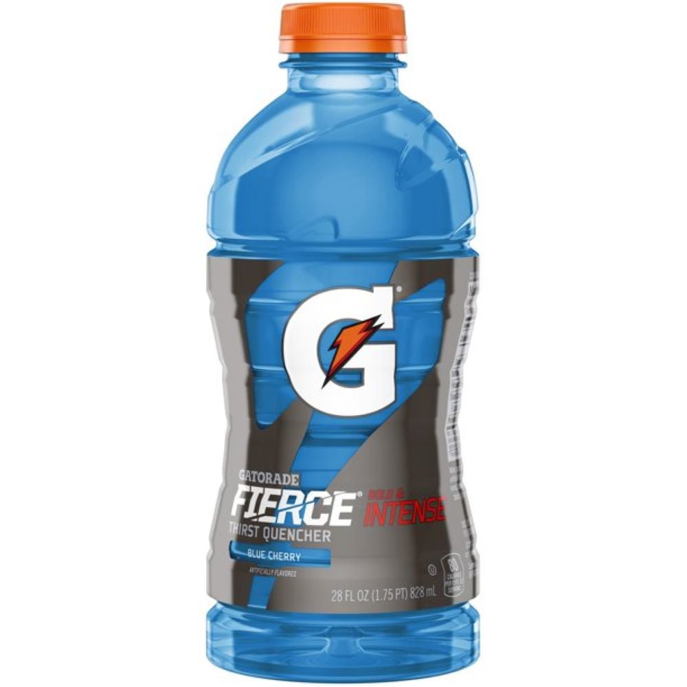 Gatorade Fierce Blue Cherry Sports Drink 28 Fl Oz Bottle, Quantity of 4