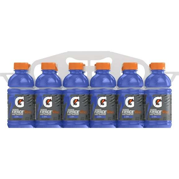 Gatorade Fierce Thirst Quencher Grape Sports Drink, 12 fl oz, 12 Count Bottles