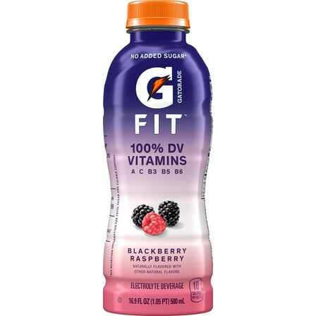 Gatorade Fit Electrolyte Beverage, Blackberry Raspberry, 16.9 oz Bottle