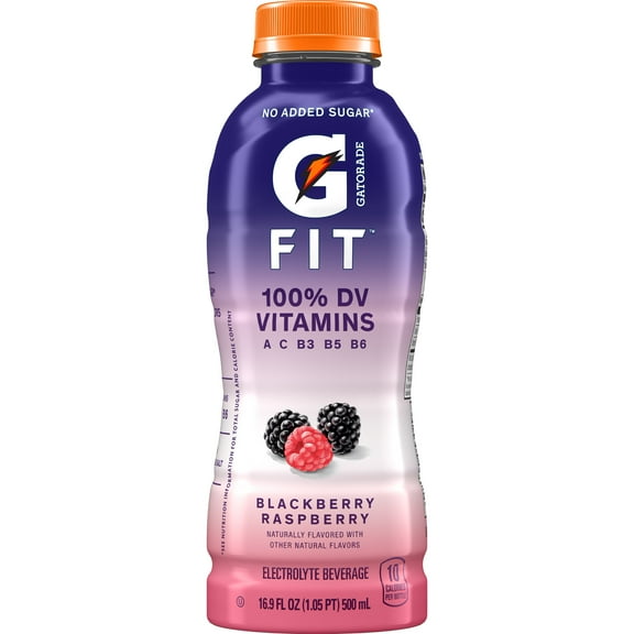 Gatorade Fit Electrolyte Beverage, Blackberry Raspberry, 16.9 oz Bottle
