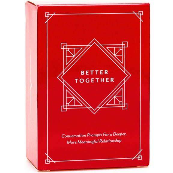 BETTER TOGETHER Couples Conversation Cards Game 100 Romantic & Deep Questions for Date Night Relationship Building Card Game for Him & Her Anniversary, Bridal Shower, Valentines Gift