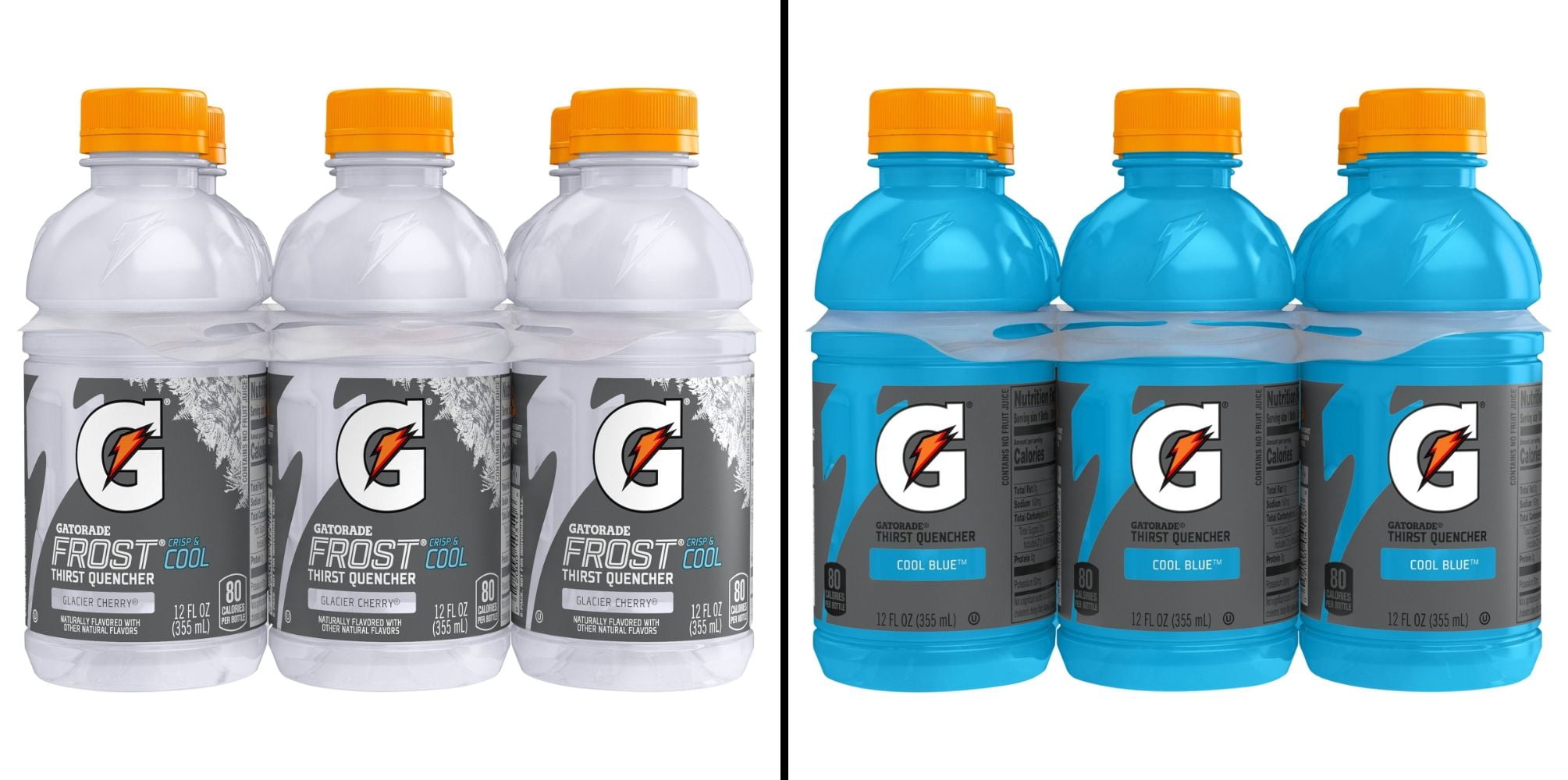 Gatorade Frost Glacier Cherry Thirst Quencher 6 pk 12 oz & Cool Blue