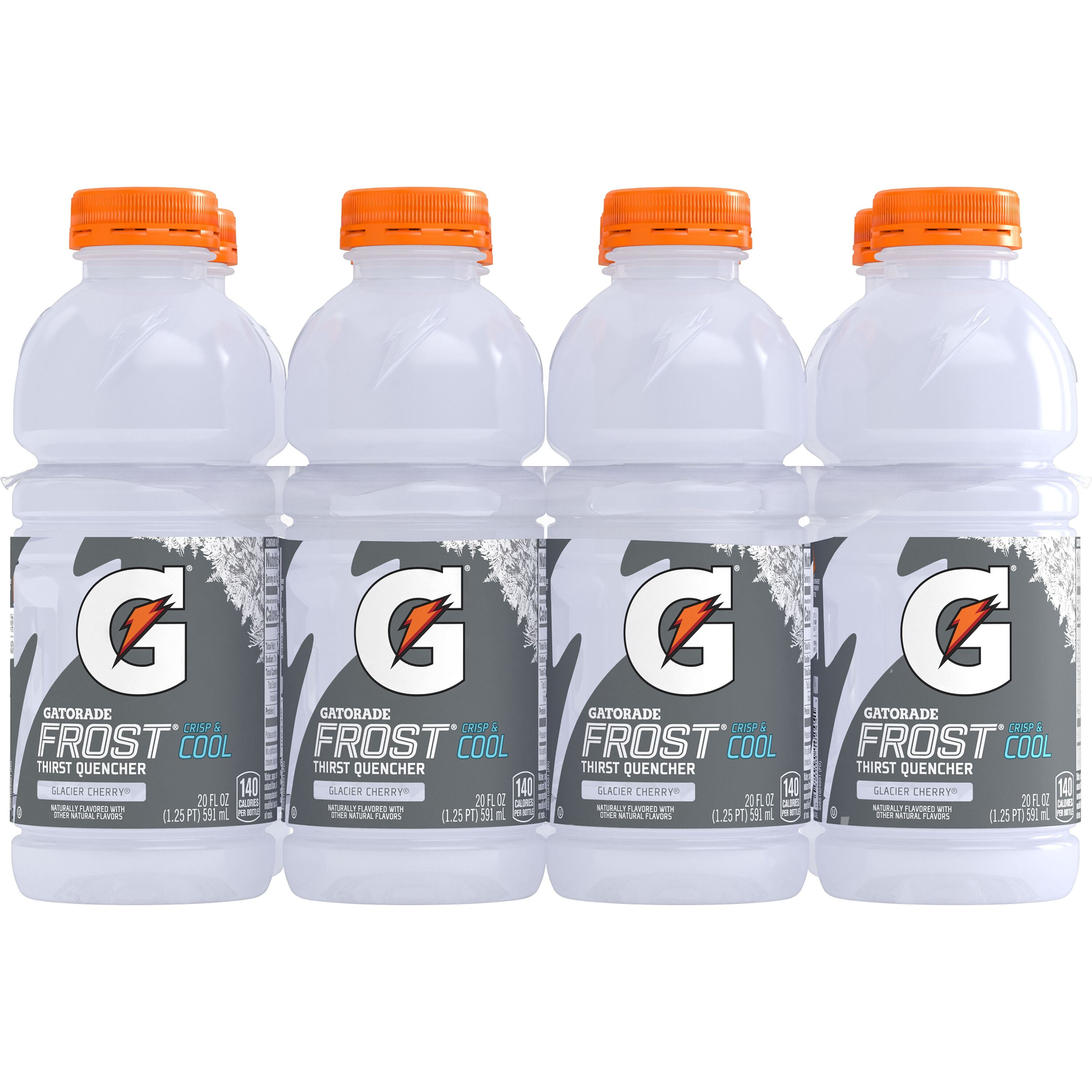 Gatorade Frost Thirst Quencher Glacier Cherry Sports Drinks, 20 fl oz, 8 Count Bottles