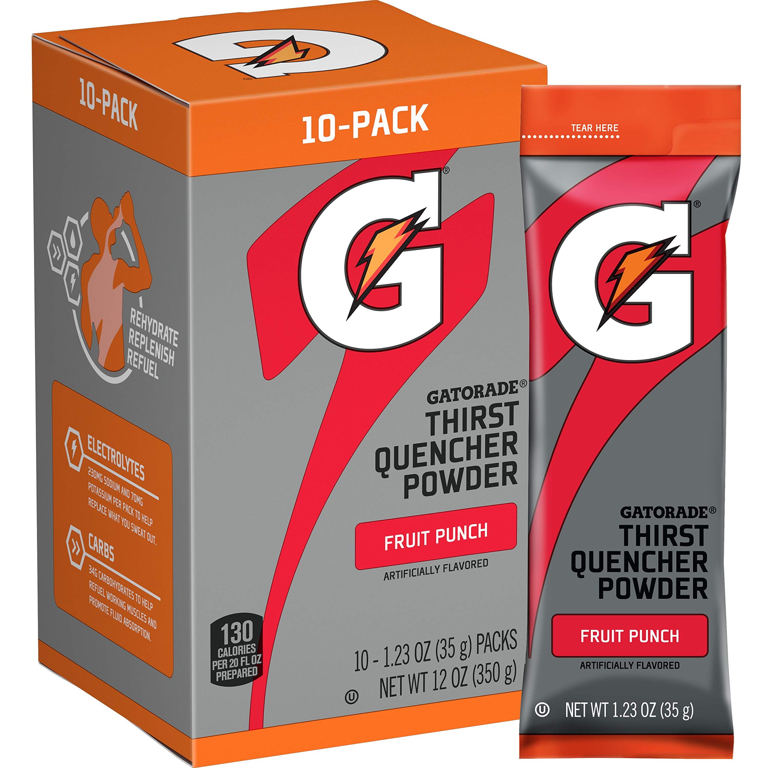 Gatorade G Powder 10Ct Punch, Mixed Fruit, 10 Count