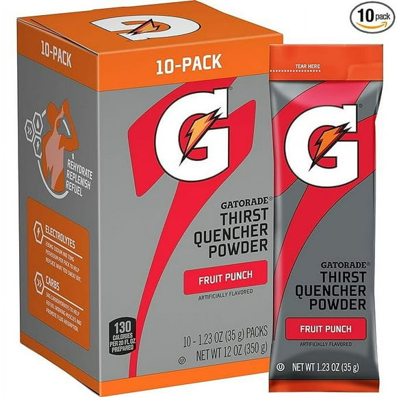 Gatorade G Powder 10ct Punch, Mixed Fruit, 10 Count