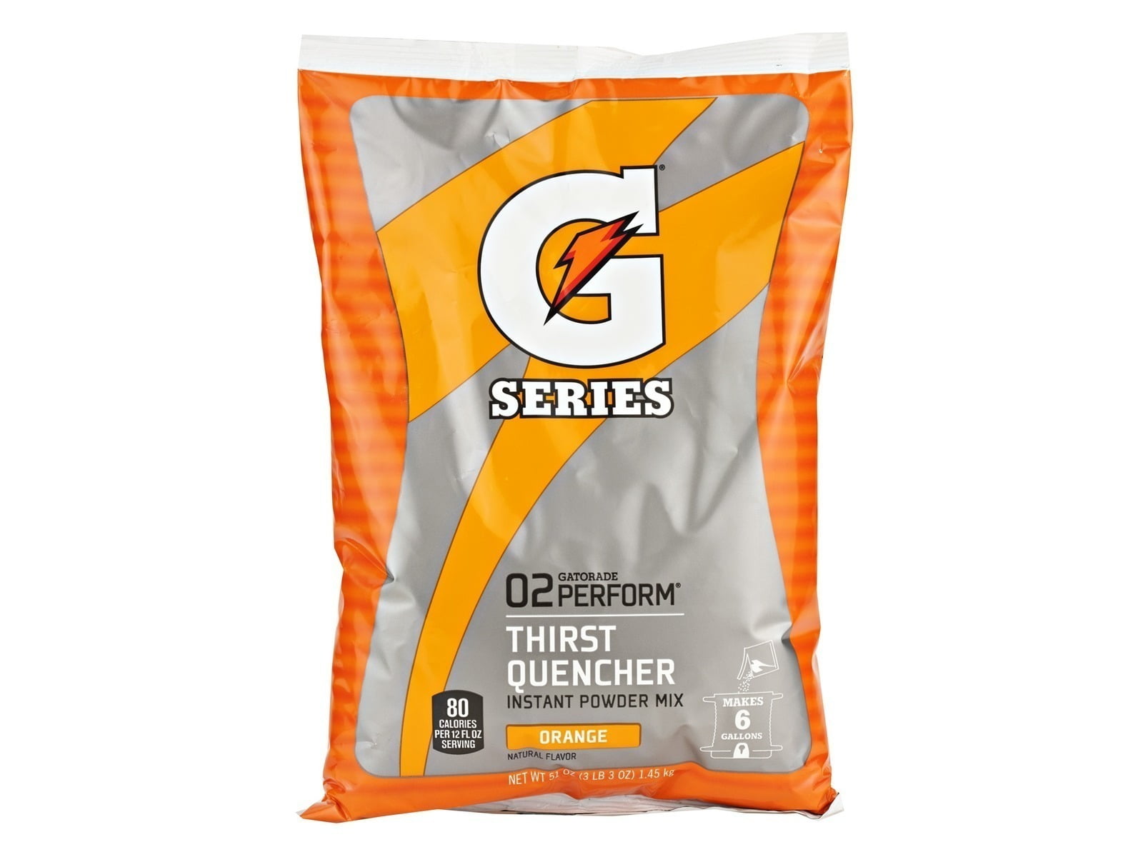 Gatorade G Series Powdered Sports Drink Mix, 51 oz. Packet Makes 6 Gallons, Orange