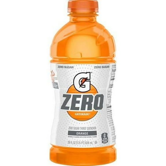 Gatorade G Zero Orange Thirst Quencher, 28 Fl Oz Bottle - Pack of 2