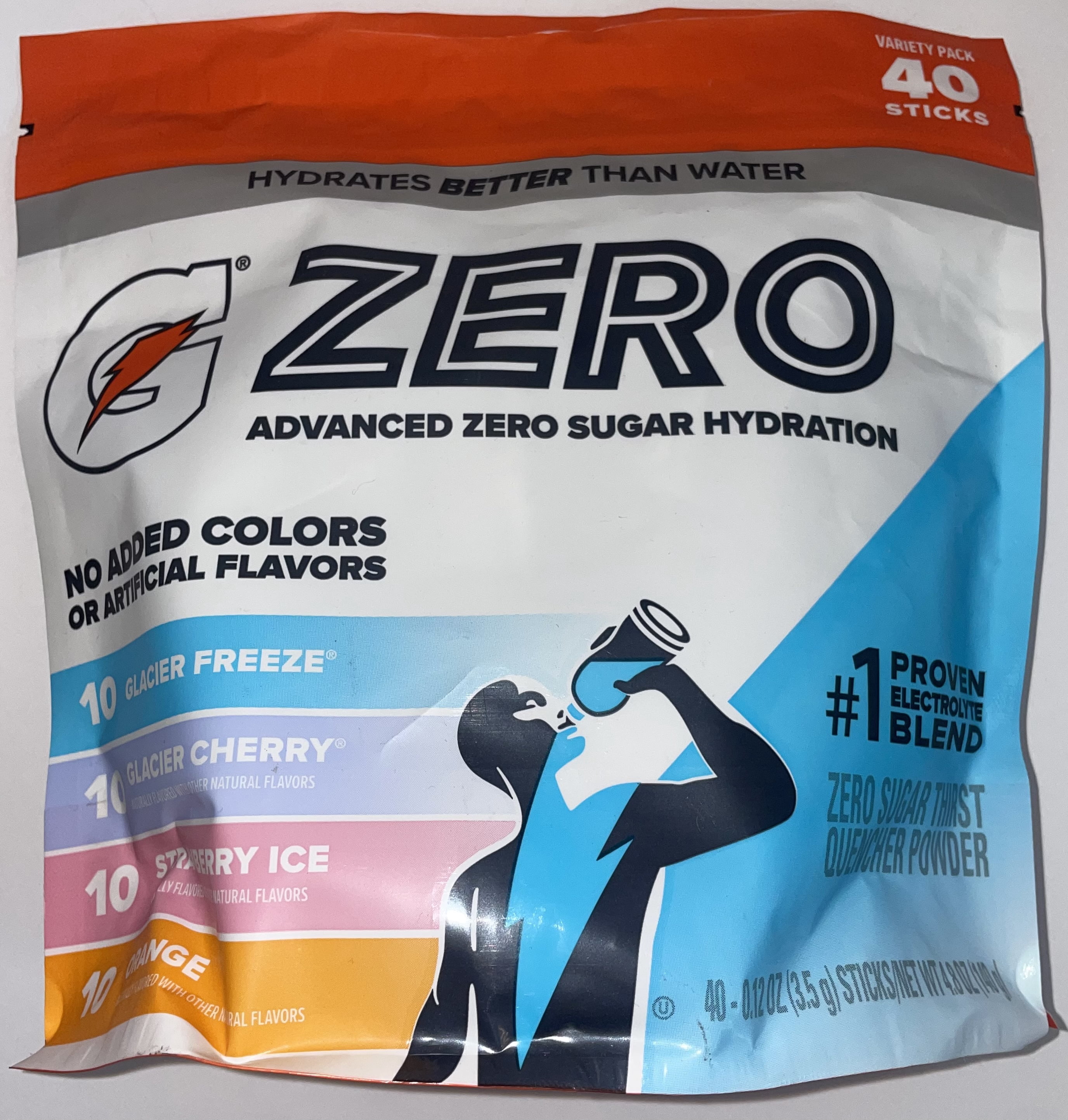 Gatorade G Zero Powder Variety Pack (Pack of 40)