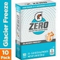 Gatorade G Zero Sugar Glacier Freeze Thirst Quencher Drink Mix Powder 10 Packets (Pack of 6)