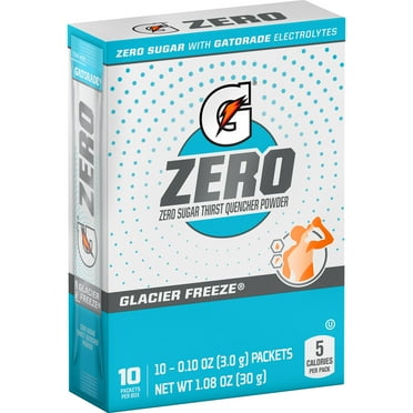 Gatorade G Zero Sugar Glacier Freeze Sports Drink Mix Powder, 10 Count Packets