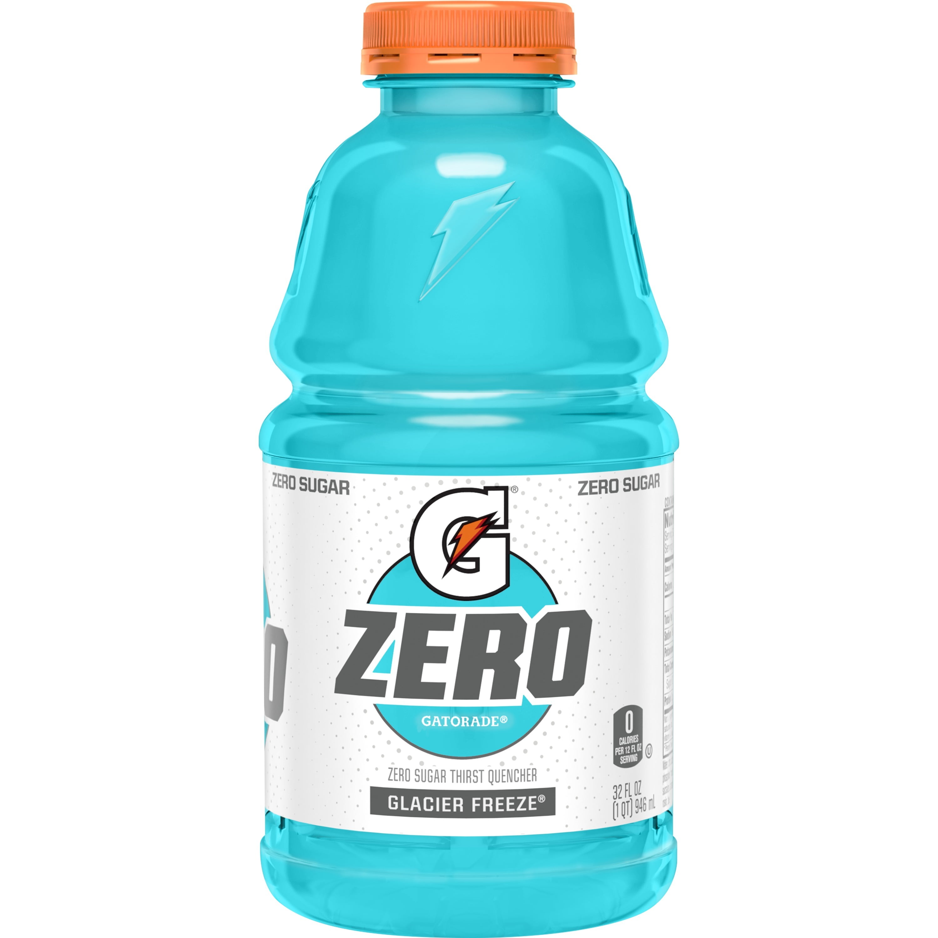 Gatorade G Zero Sugar Glacier Freeze Thirst Quencher Sports Drink, 32 oz Bottle