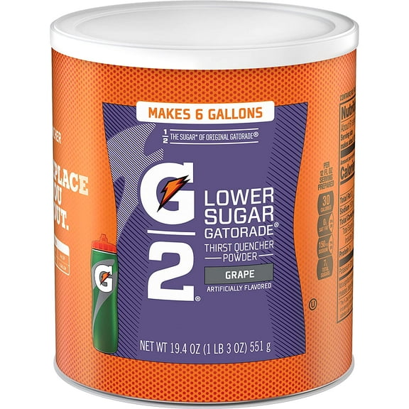 Gatorade G2 Low Calorie Thirst Quencher Grape Sport Powder Drink Mix, 19.4 Ounce, 3 Count