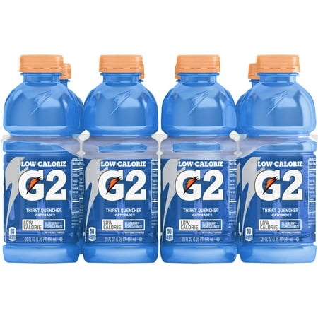 Gatorade G2 Thirst Quencher Lower Sugar Blueberry Pomegranate Sports Drink, 20 fl oz, 8 Count BOttles