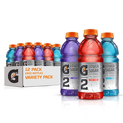 Gatorade G2 Thirst Quencher Sports Drink, Variety Pack, 20oz Bottles, 12  Pack, Electrolytes for Rehydration 