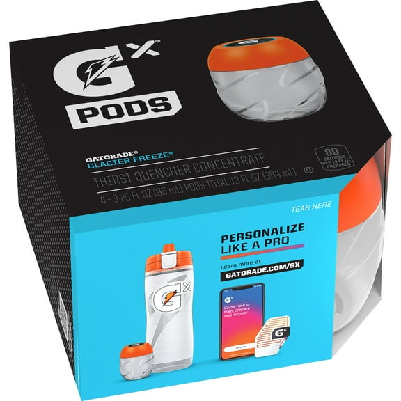 Gatorade GX Glacier Freeze Flavor Pod, 3.25 fl oz, 4 Count