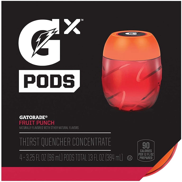 Gatorade GX Pods, Bulk Fruit Punch Drink, 3.25oz Pods (16 Pack) -  Walmart.com