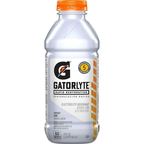 Gatorade Gatorlyte, Cherry Lime Sports Drinks, 20 fl oz, (Pack of 4)